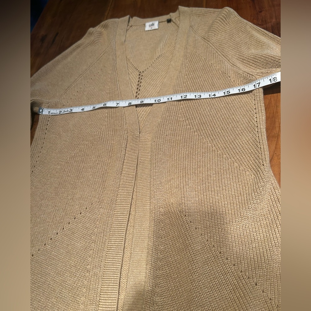 CAbi Beige Open Front Cardigan - Picture 5 of 7